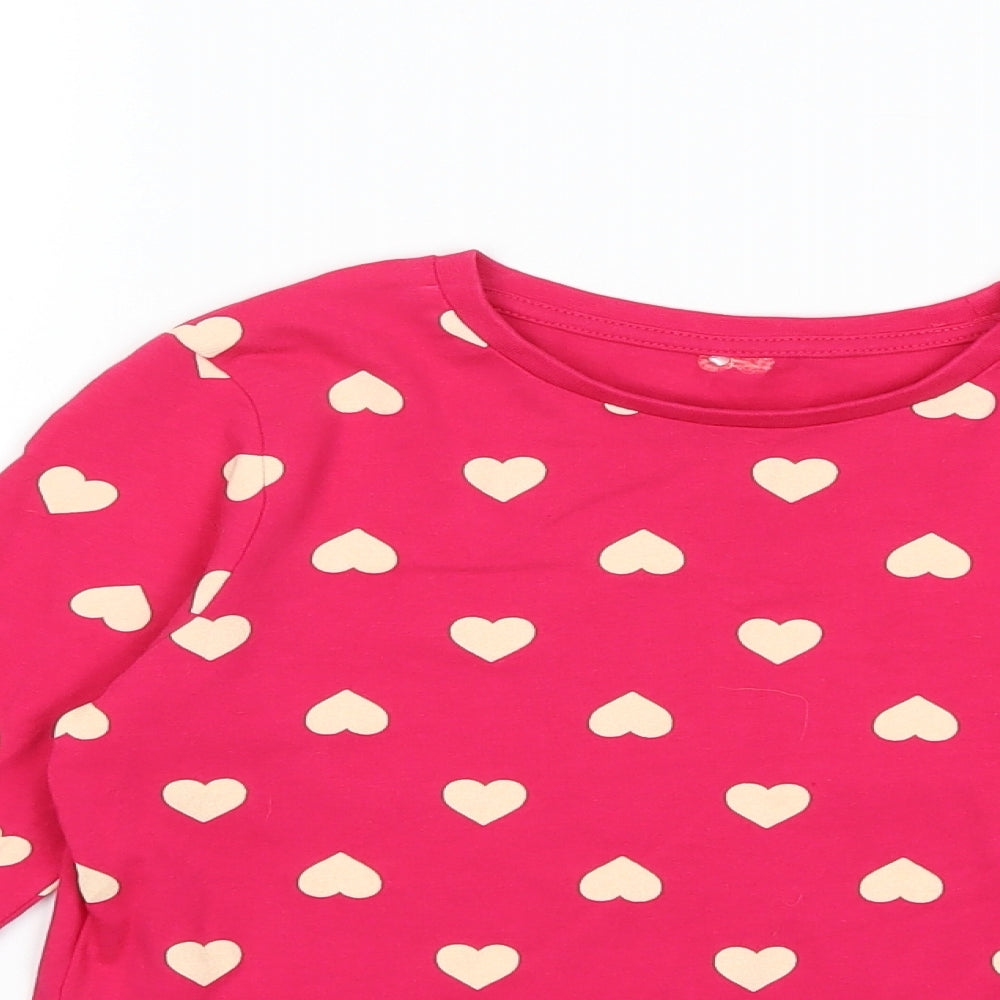 George Girls Pink   Basic T-Shirt Size 9-10 Years
