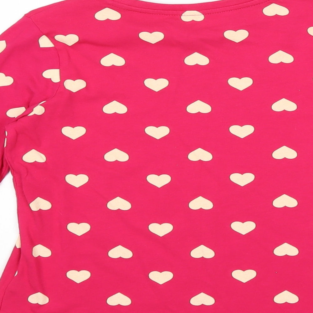 George Girls Pink   Basic T-Shirt Size 9-10 Years