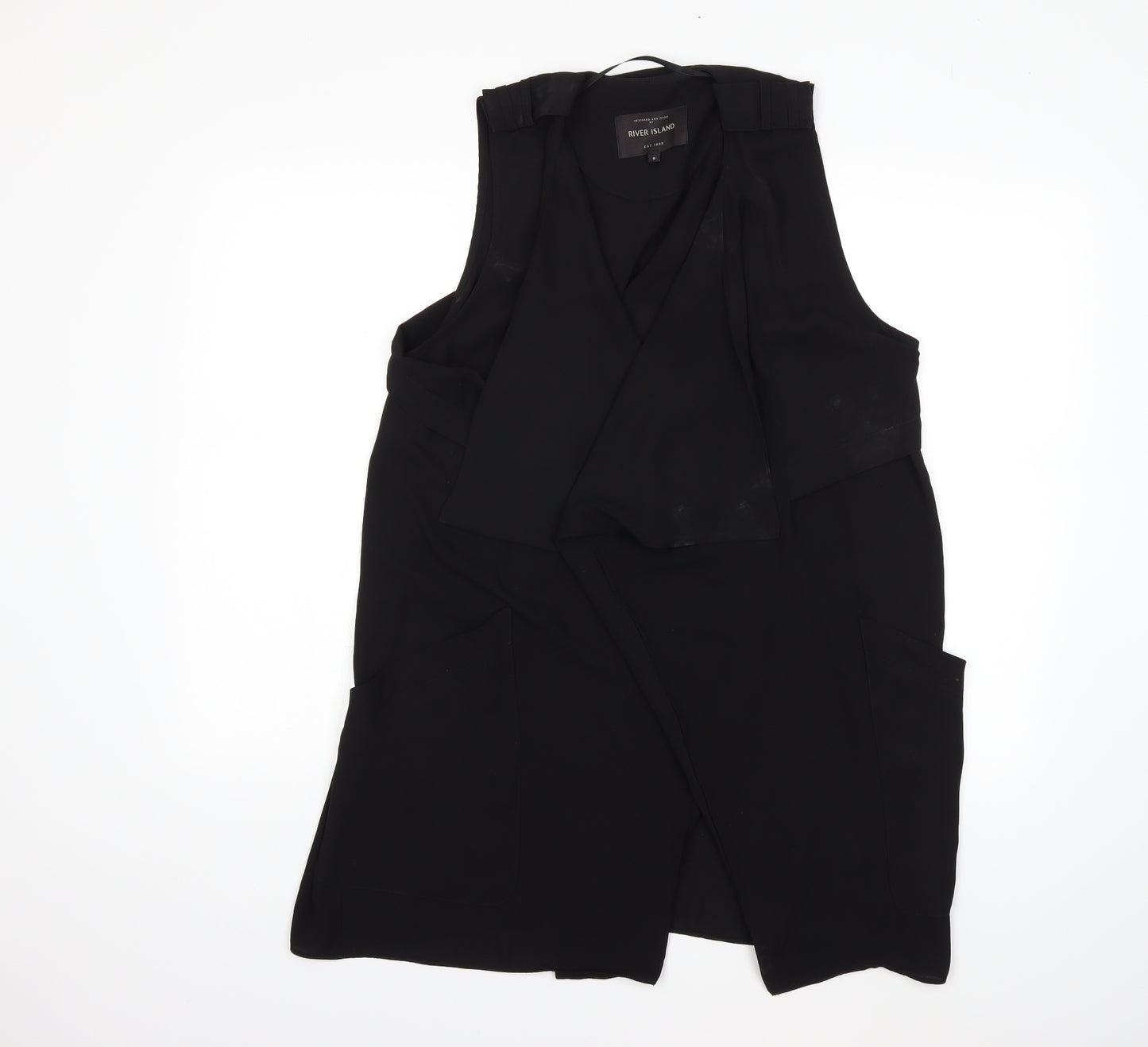 River Island Womens Black   Jacket Waistcoat Size 8