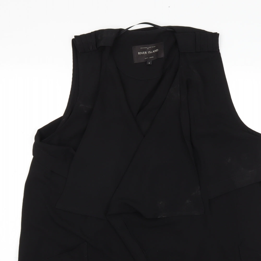 River Island Womens Black   Jacket Waistcoat Size 8