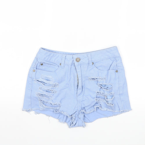 Denim & Co. Womens Blue  Denim Cut-Off Shorts Size 10
