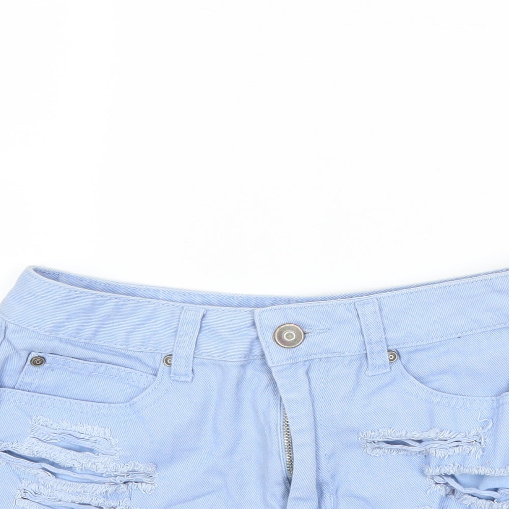Denim & Co. Womens Blue  Denim Cut-Off Shorts Size 10