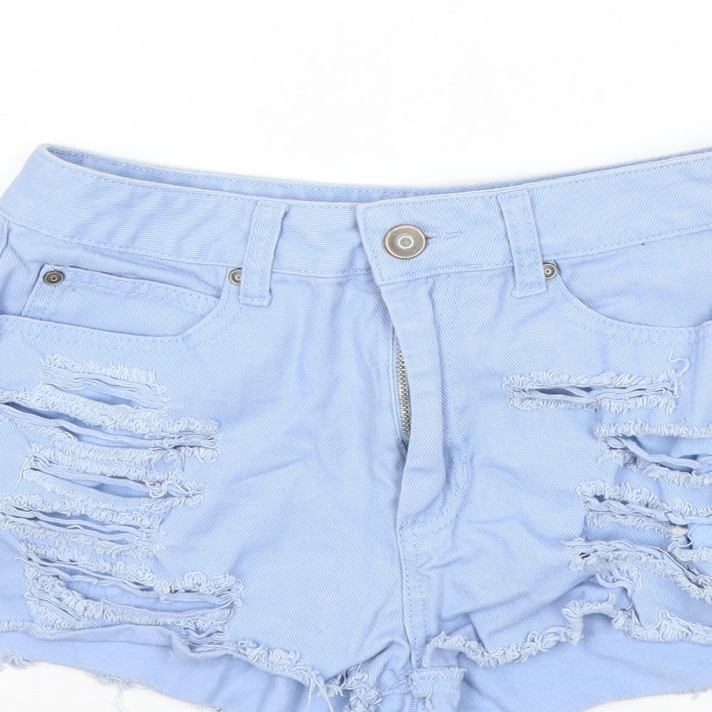 Denim & Co. Womens Blue  Denim Cut-Off Shorts Size 10