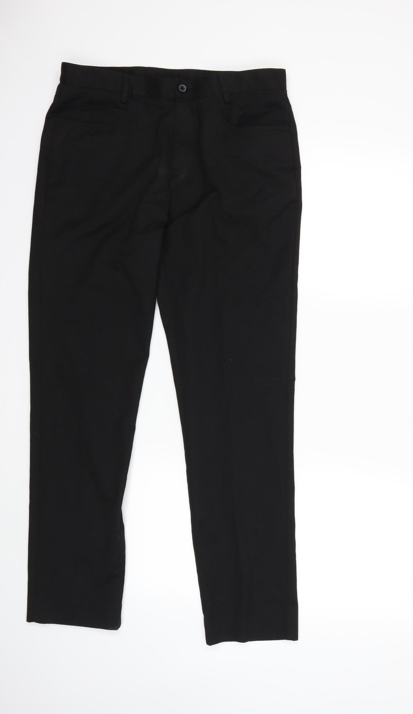 Peacocks Mens Black   Trousers  Size 32 in L30 in