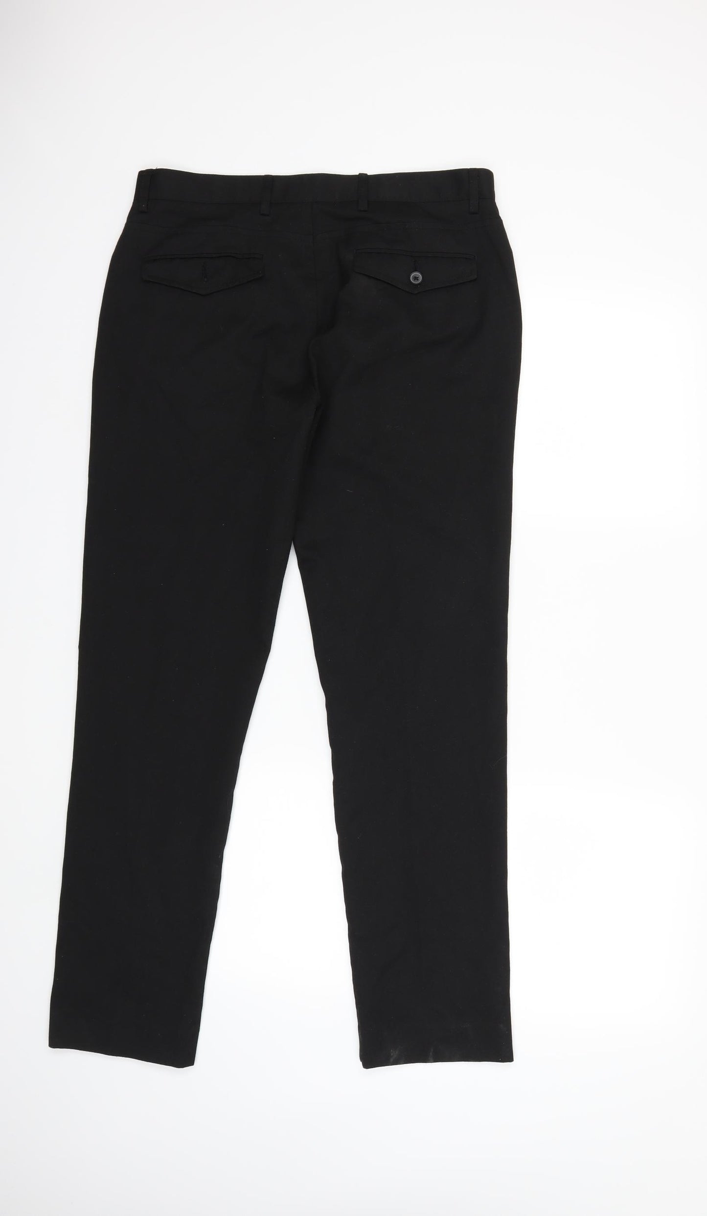 Peacocks Mens Black   Trousers  Size 32 in L30 in