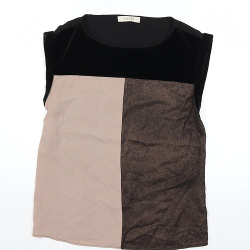 Oasis Womens Black   Basic T-Shirt Size 8
