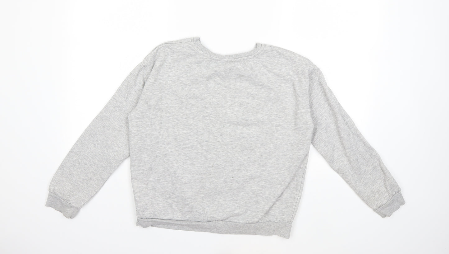 H&M Girls Grey   Pullover Sweatshirt Size 13 Years