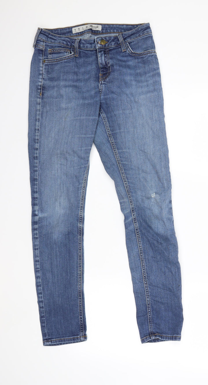 Denim & Co. Womens Blue Denim Skinny Jeans Size 8 L29 in