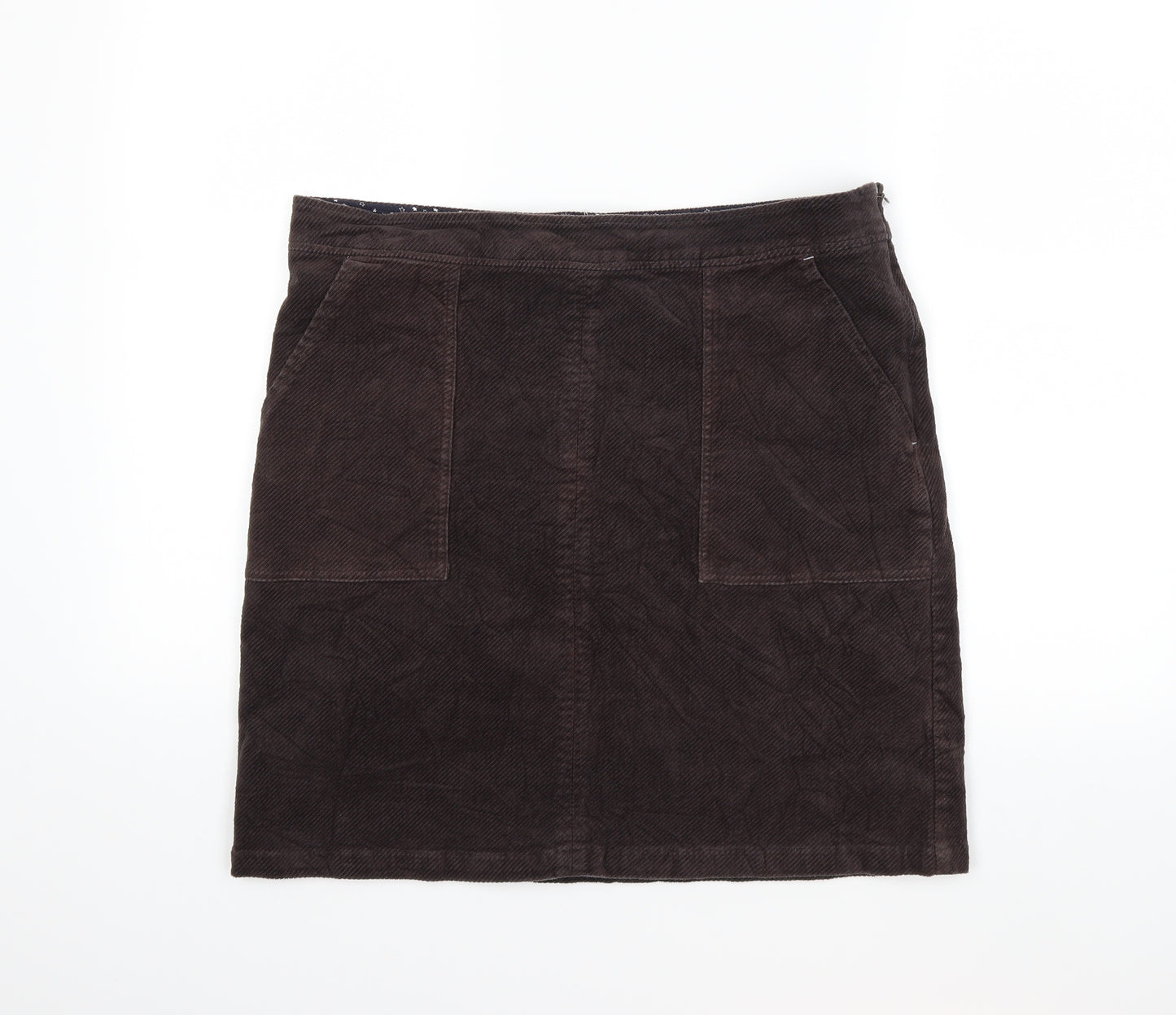 White Stuff Womens Brown  Corduroy Mini Skirt Size 14