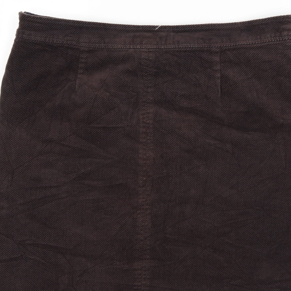 White Stuff Womens Brown  Corduroy Mini Skirt Size 14