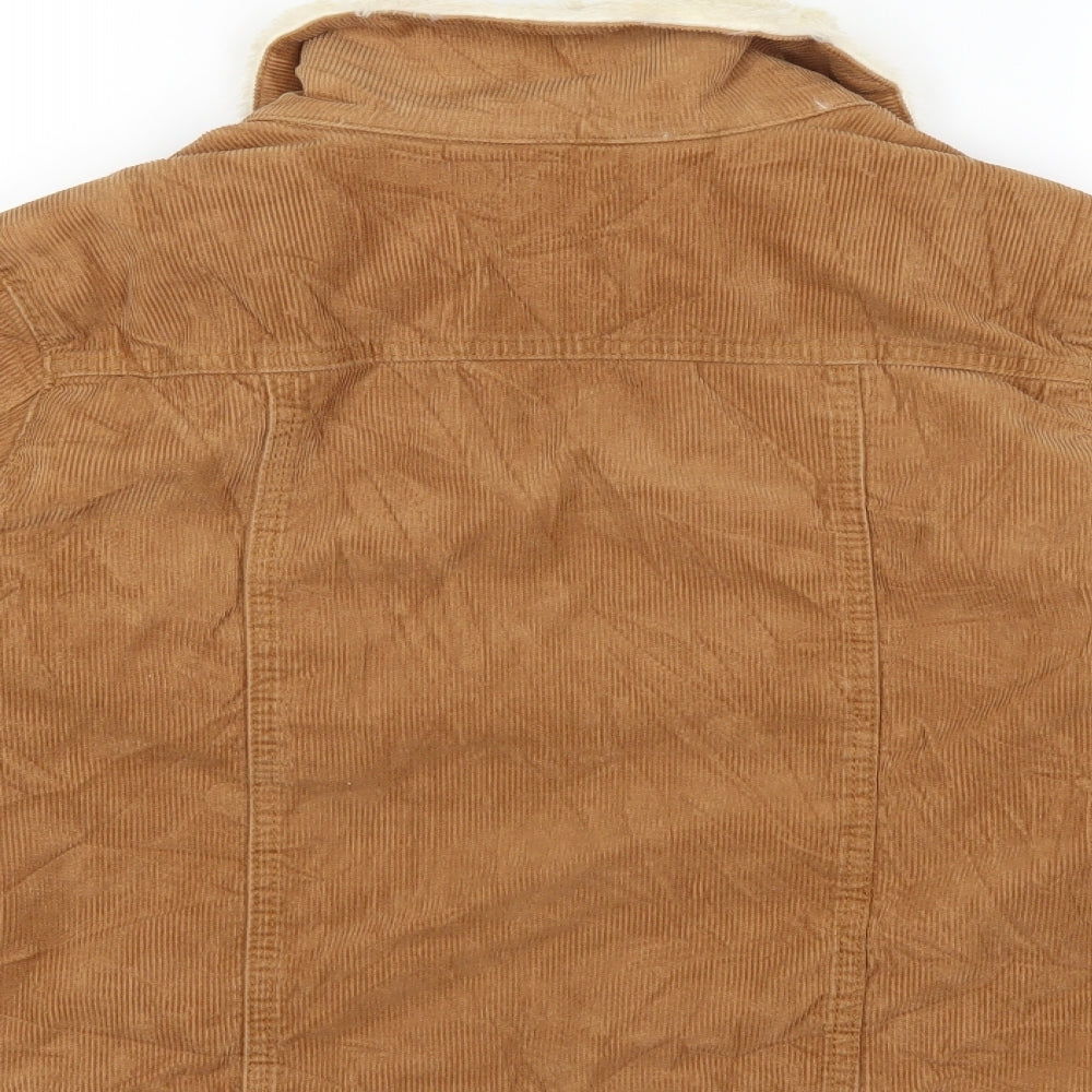 F&F Womens Brown  Corduroy Jacket Coat Size 8