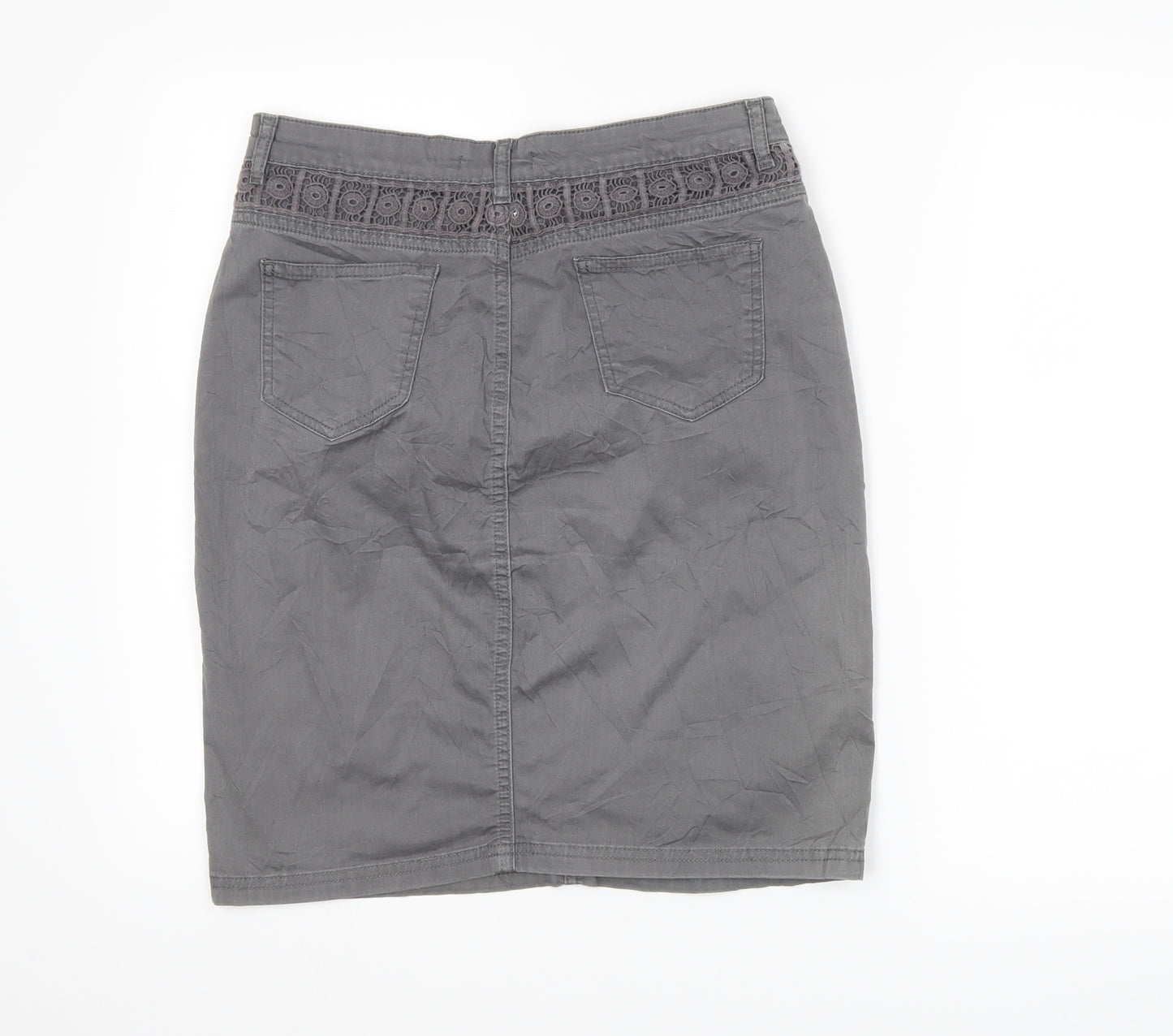 Laura Ashley Womens Grey   Straight & Pencil Skirt Size 10