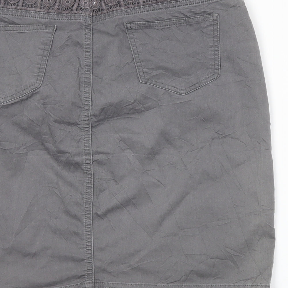 Laura Ashley Womens Grey   Straight & Pencil Skirt Size 10