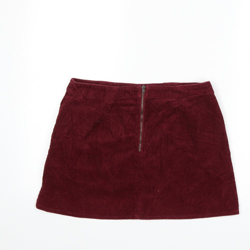 BDG Womens Red  Corduroy Mini Skirt Size M
