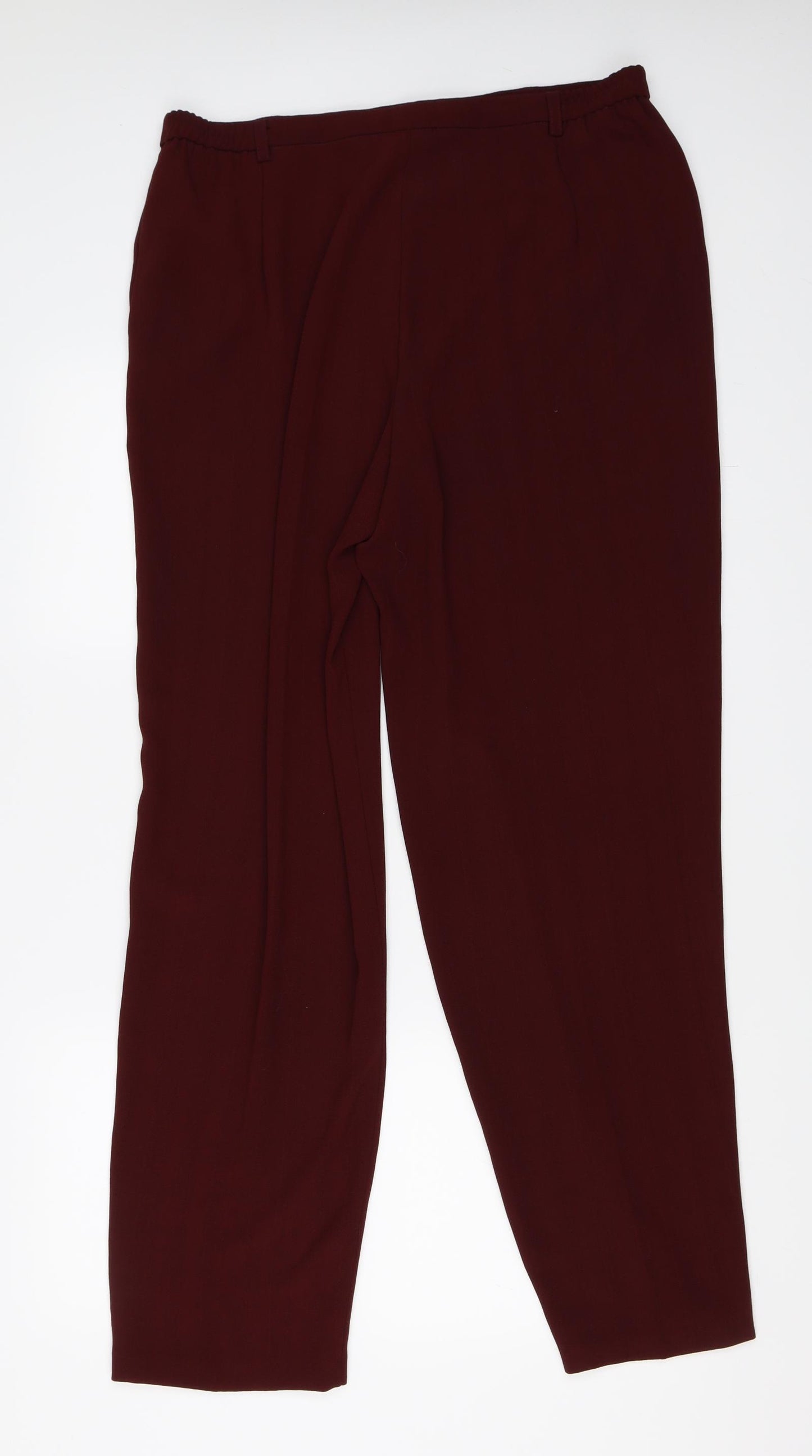 Preworn Womens Red   Trousers  Size 18 L32 in