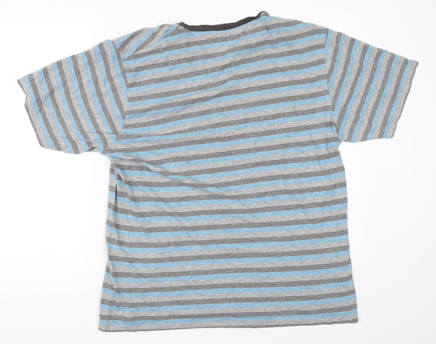George Mens Blue Striped   T-Shirt Size XL