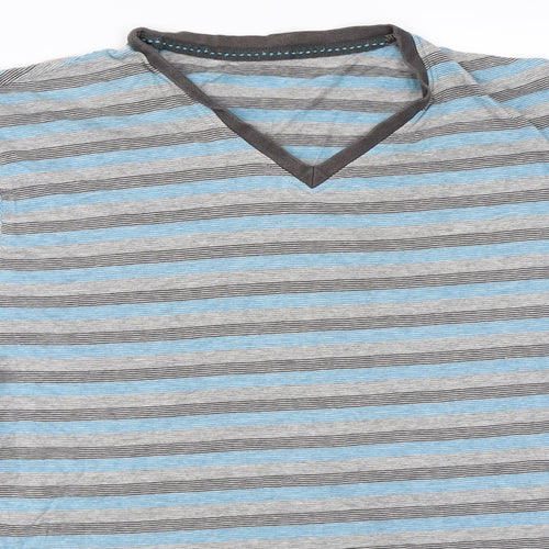 George Mens Blue Striped   T-Shirt Size XL