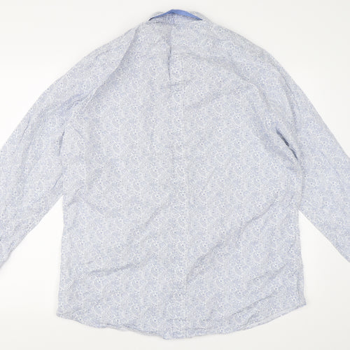 Atlantic Bay Mens Blue    Button-Up Size L