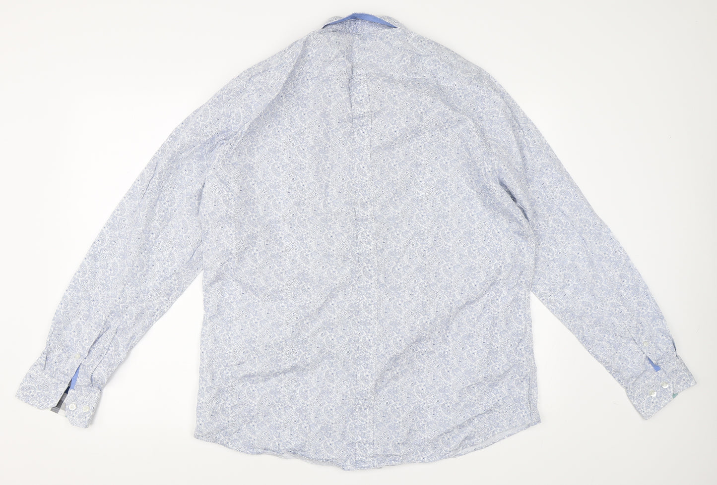 Atlantic Bay Mens Blue    Button-Up Size L