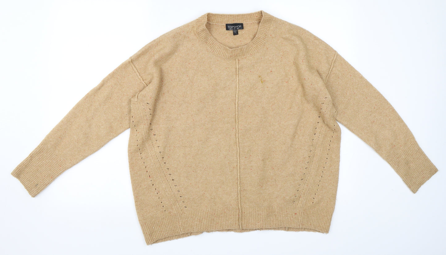 Topshop Womens Beige   Pullover Jumper Size 8