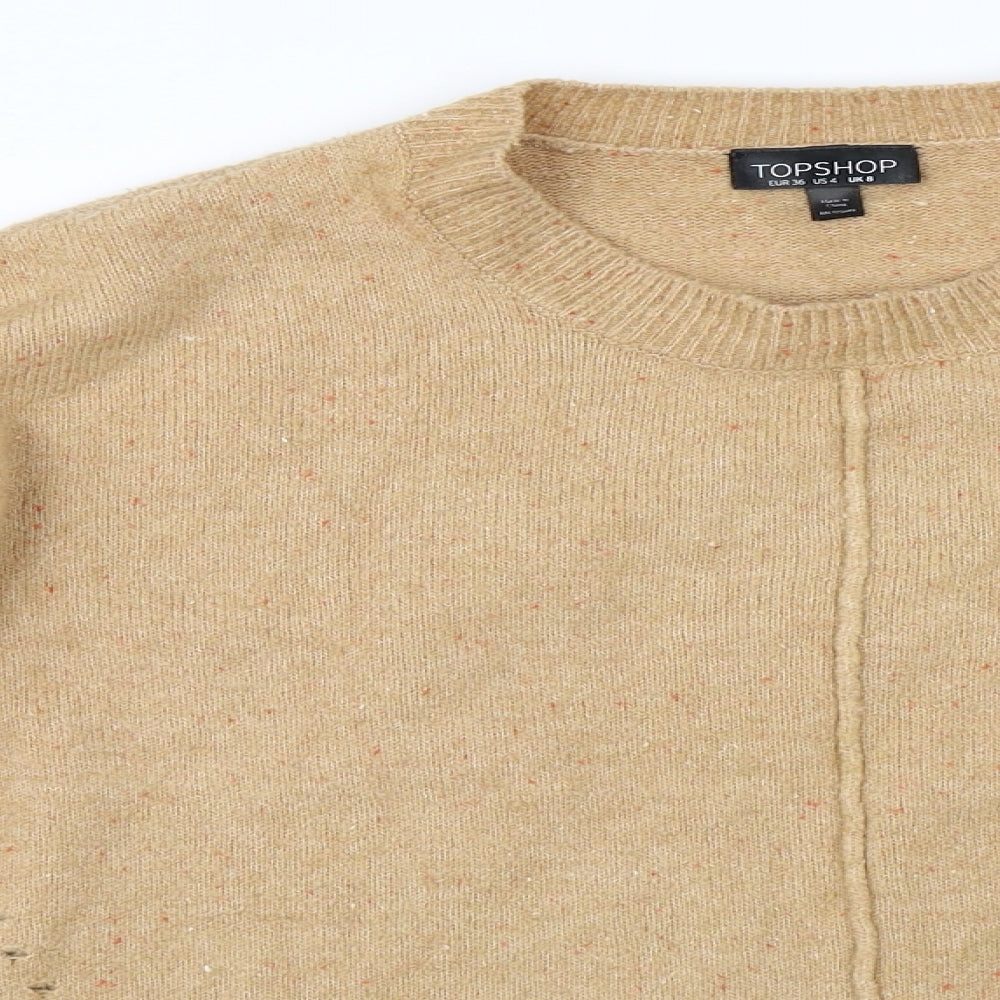Topshop Womens Beige   Pullover Jumper Size 8