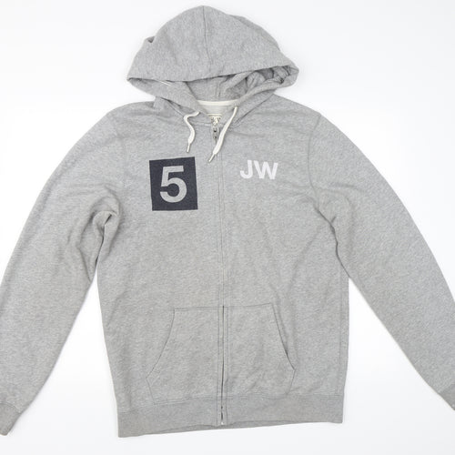 Jack Wills Mens Grey   Full Zip Hoodie Size L