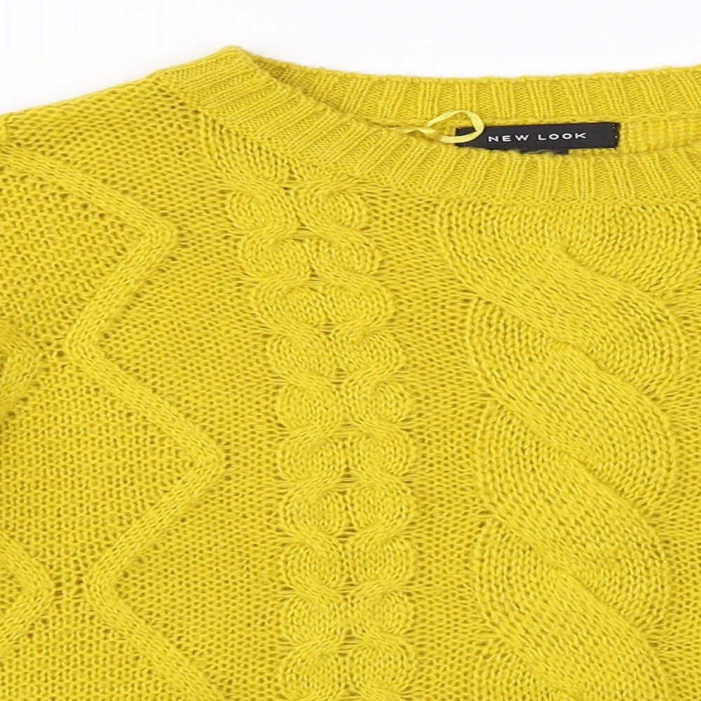 New Look Womens Yellow   Pullover Jumper Size M