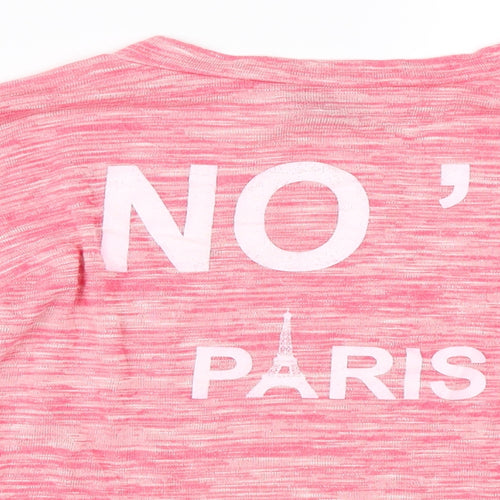 Funky Fit Womens Pink   Pullover Sweatshirt Size S
