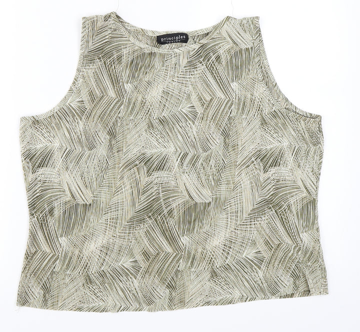 Principles Womens Green Basic Blouse Size 14