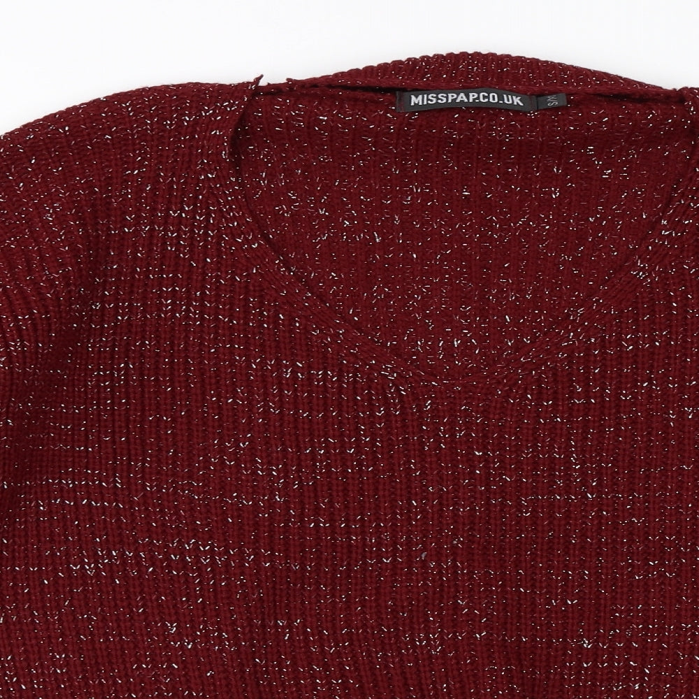 Misspap Womens Red   Pullover Jumper Size M