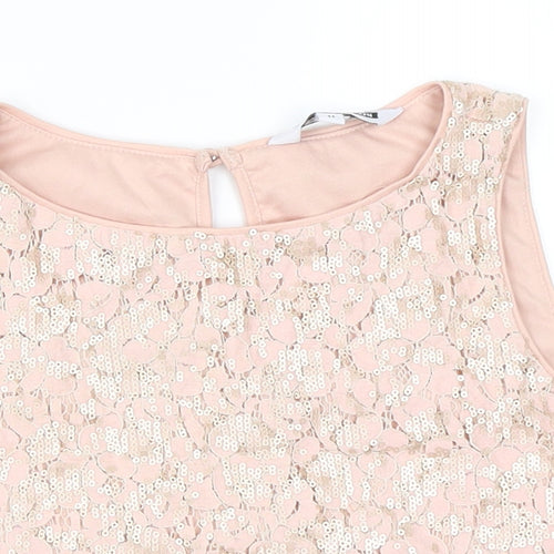 New Look Girls Pink   Cropped Blouse Size 11 Years