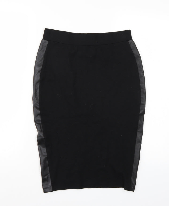 F&F Womens Black Straight & Pencil Skirt Size 8