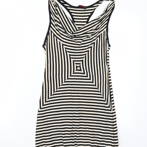 Miss Selfridge Womens White Striped  A-Line  Size 10