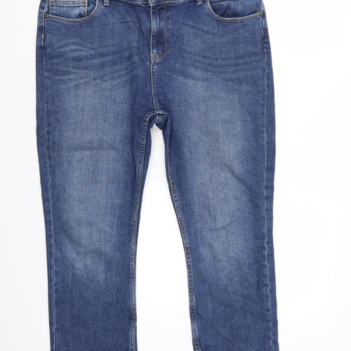 Fat Face Womens Blue   Cropped Jeans Size 14 L24 in