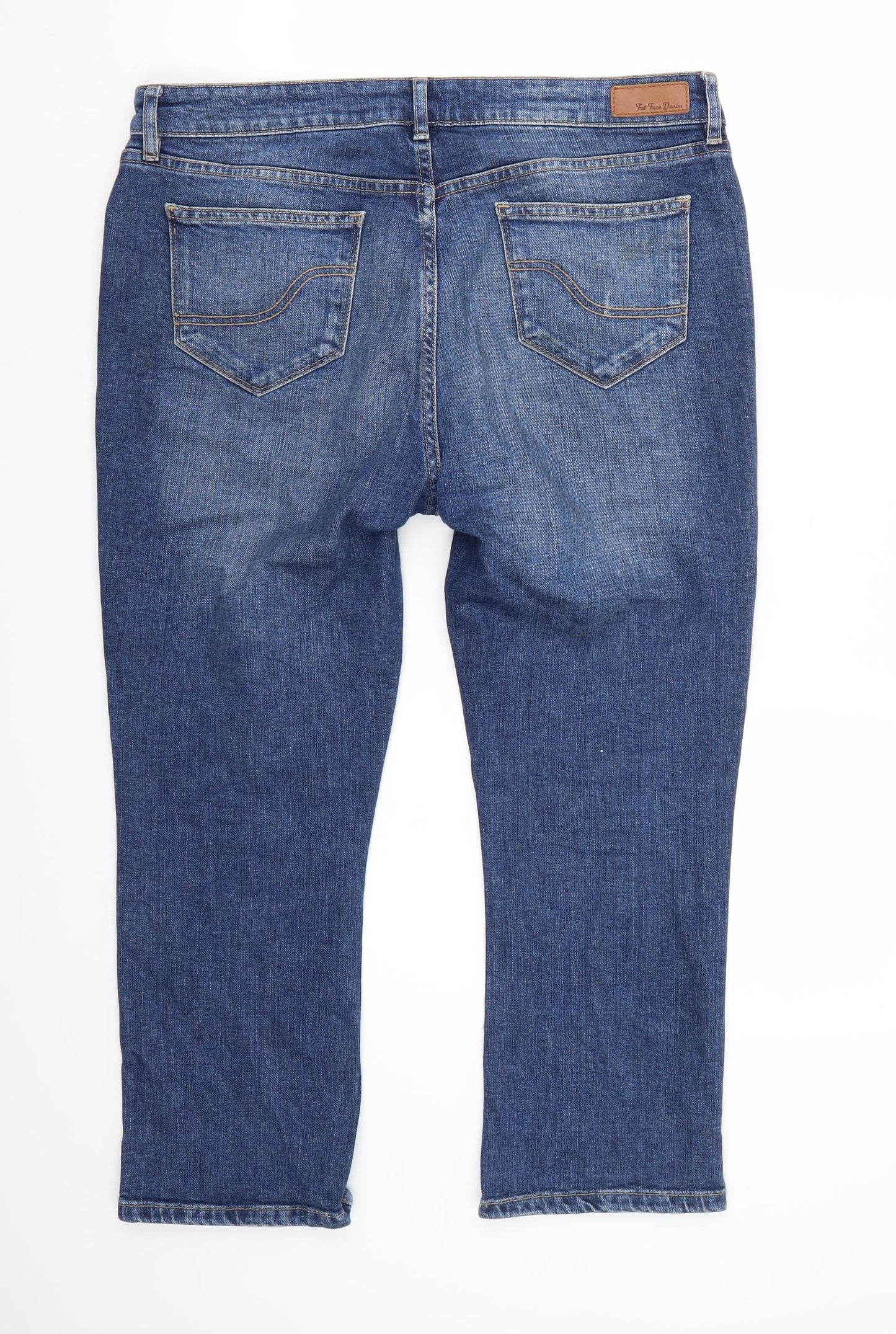 Fat Face Womens Blue   Cropped Jeans Size 14 L24 in