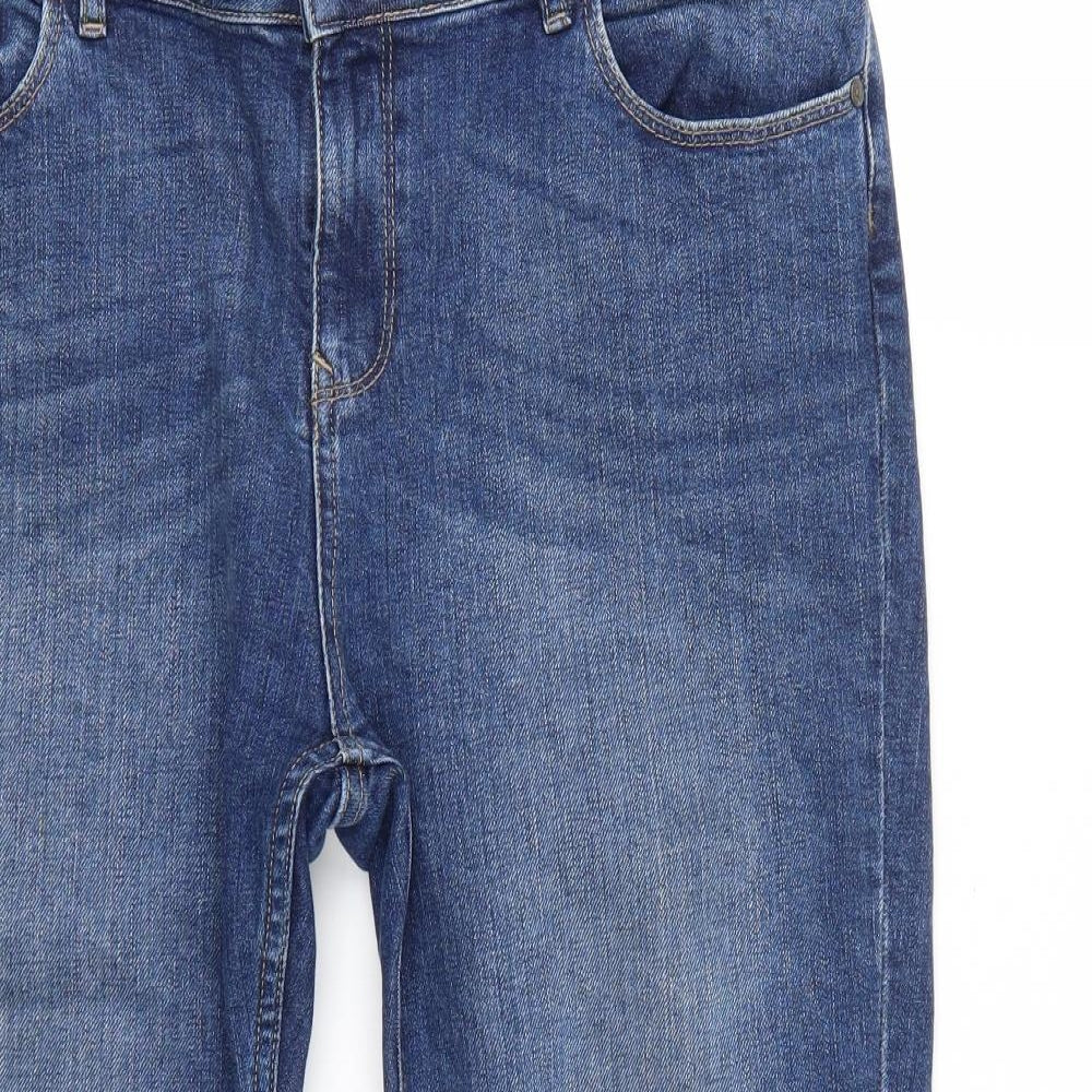 Fat Face Womens Blue   Cropped Jeans Size 14 L24 in