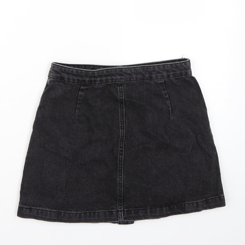 Topshop Womens Grey   A-Line Skirt Size 8