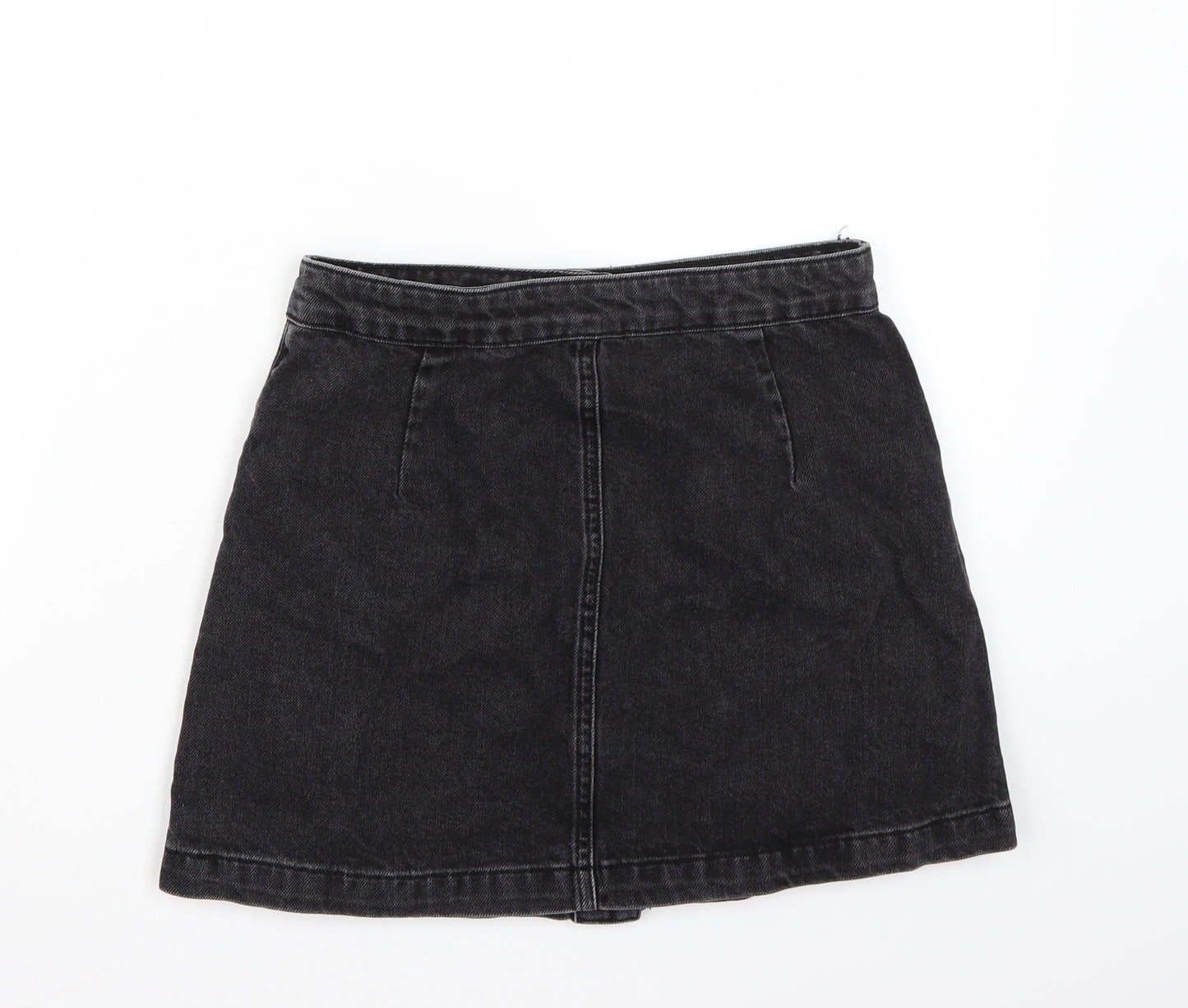 Topshop Womens Grey   A-Line Skirt Size 8