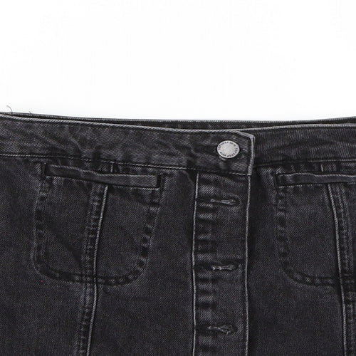 Topshop Womens Grey   A-Line Skirt Size 8