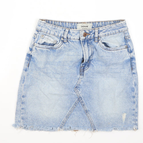 Newlook Womens Blue   A-Line Skirt Size 8