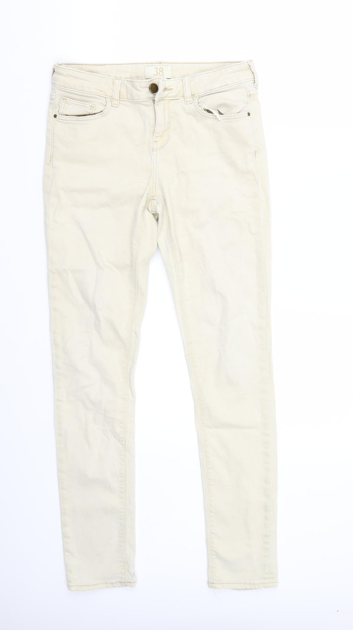 38 Womens Beige   Straight Jeans Size 6 L28 in