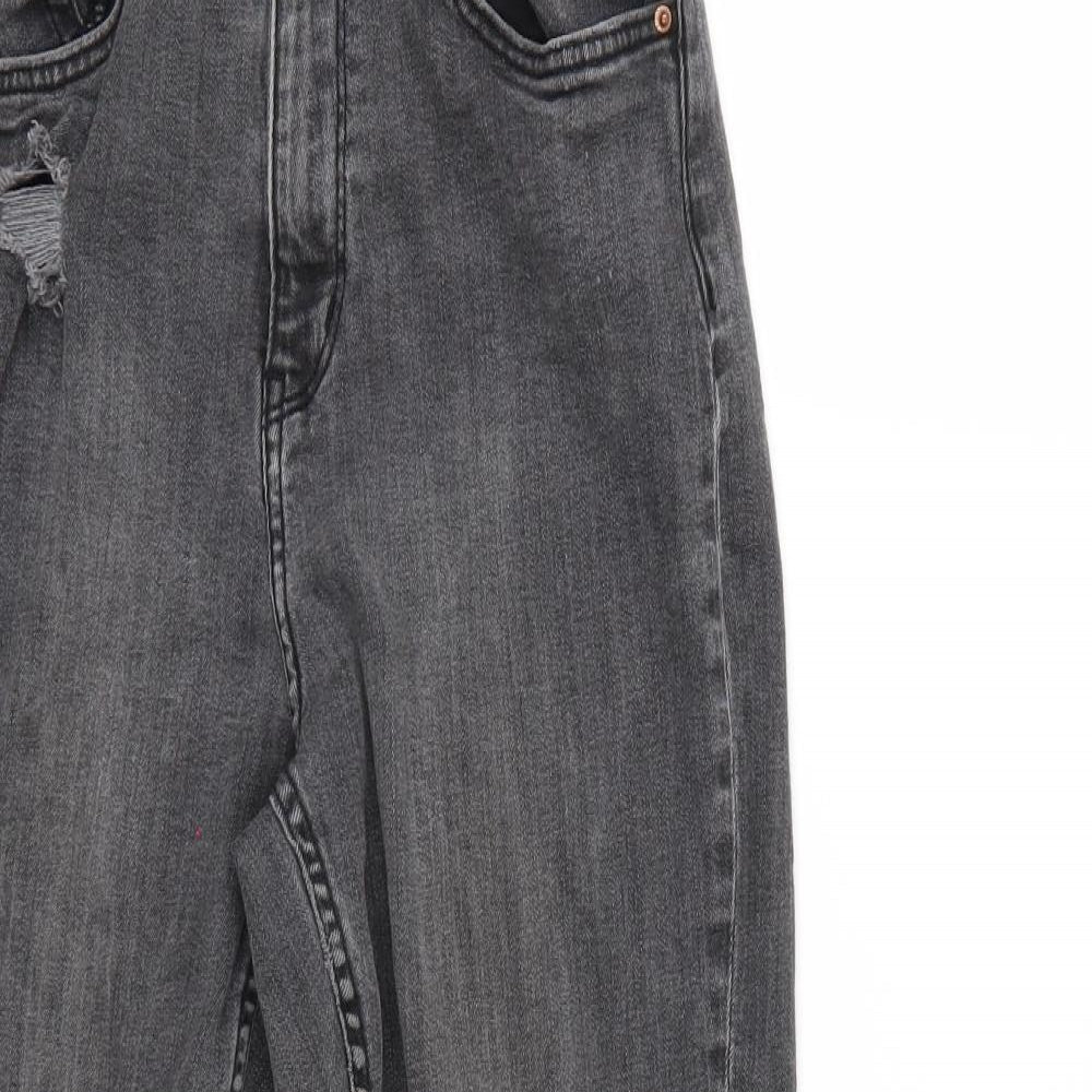 H&M Womens Black   Straight Jeans Size 6 L25 in