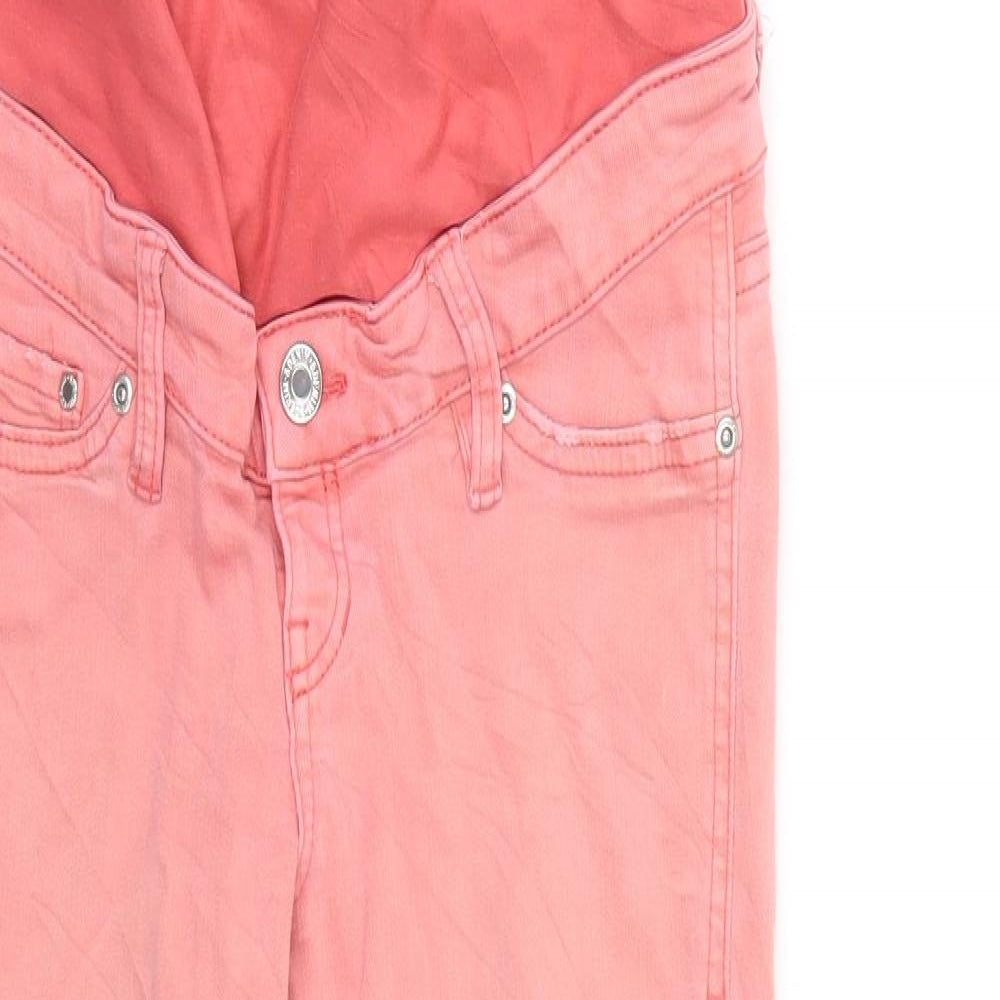 H&M Womens Pink   Straight Jeans Size 6 L27 in