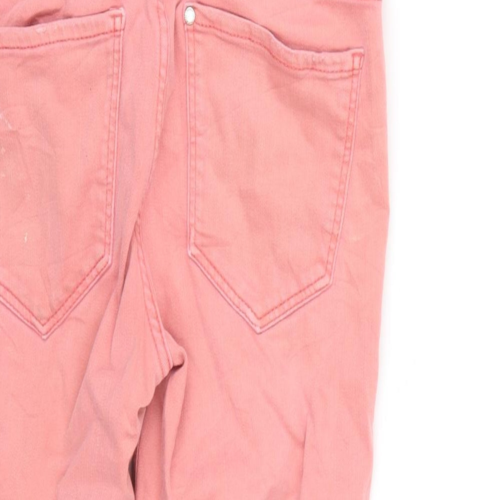 H&M Womens Pink   Straight Jeans Size 6 L27 in