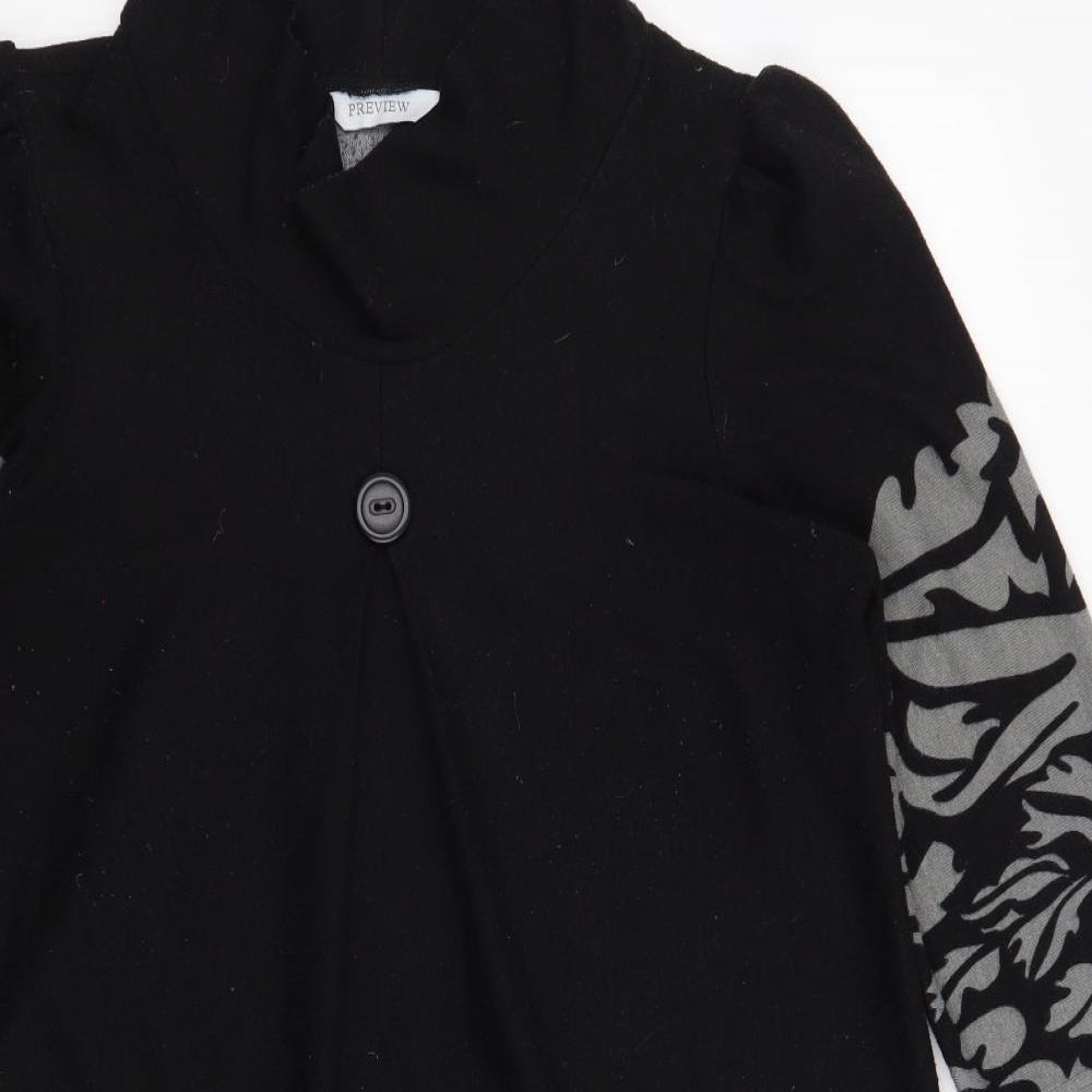 Preview Womens Black Geometric  Jumper Dress  Size 20
