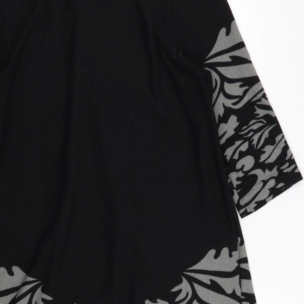 Preview Womens Black Geometric  Jumper Dress  Size 20