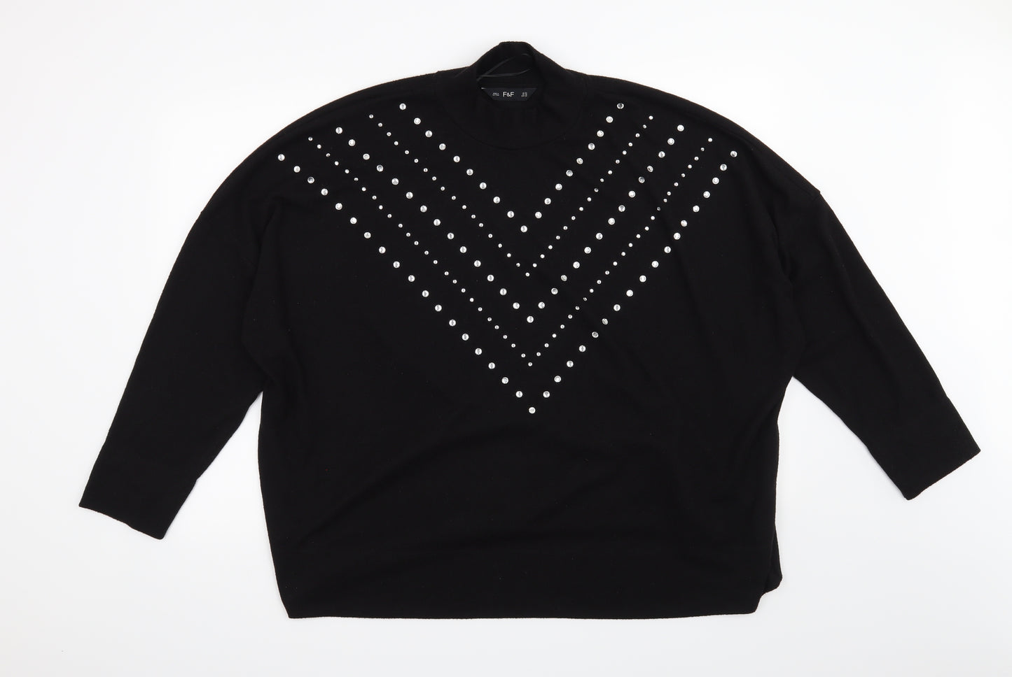 F&F Womens Black   Pullover Jumper Size 22