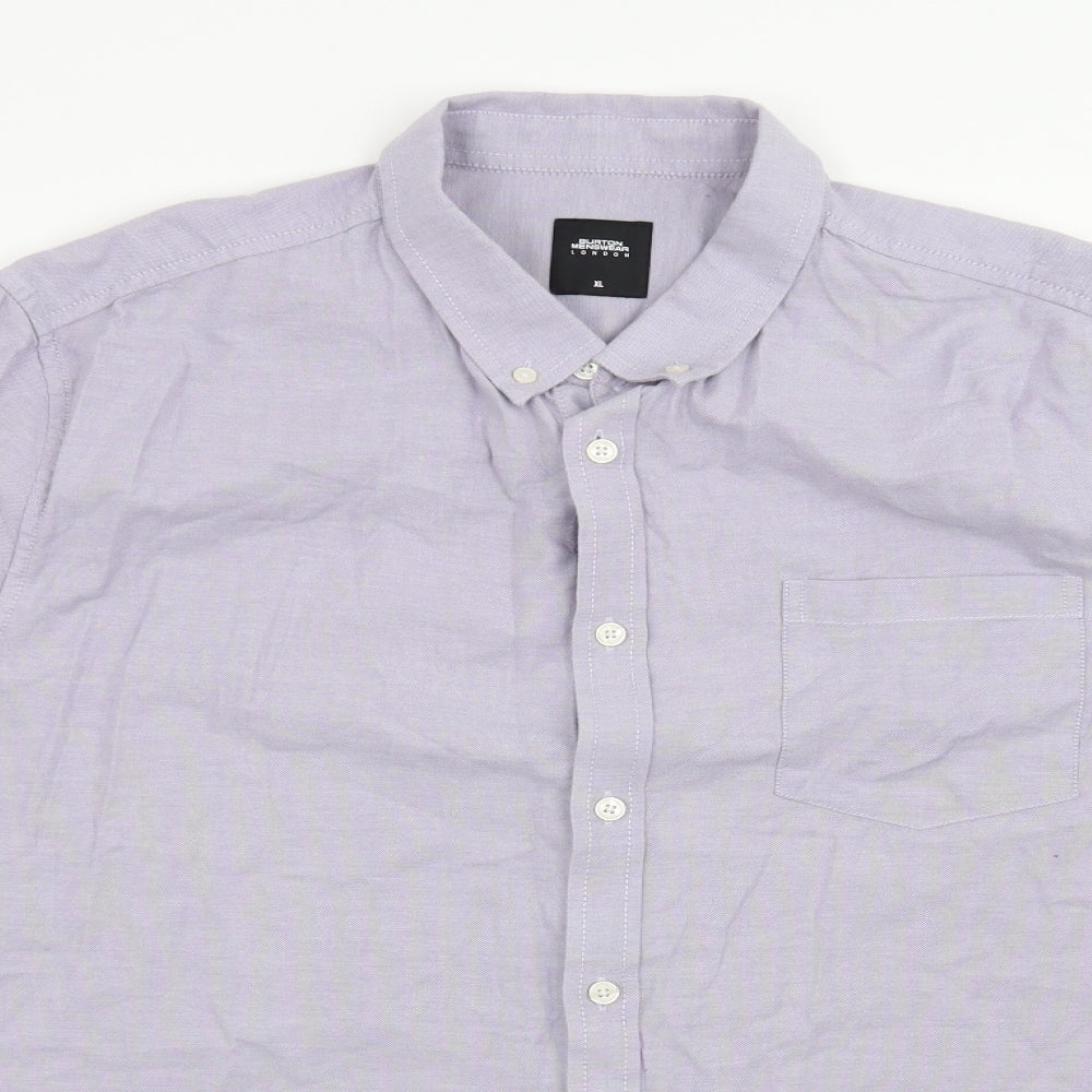 Burton Mens Purple    Button-Up Size XL