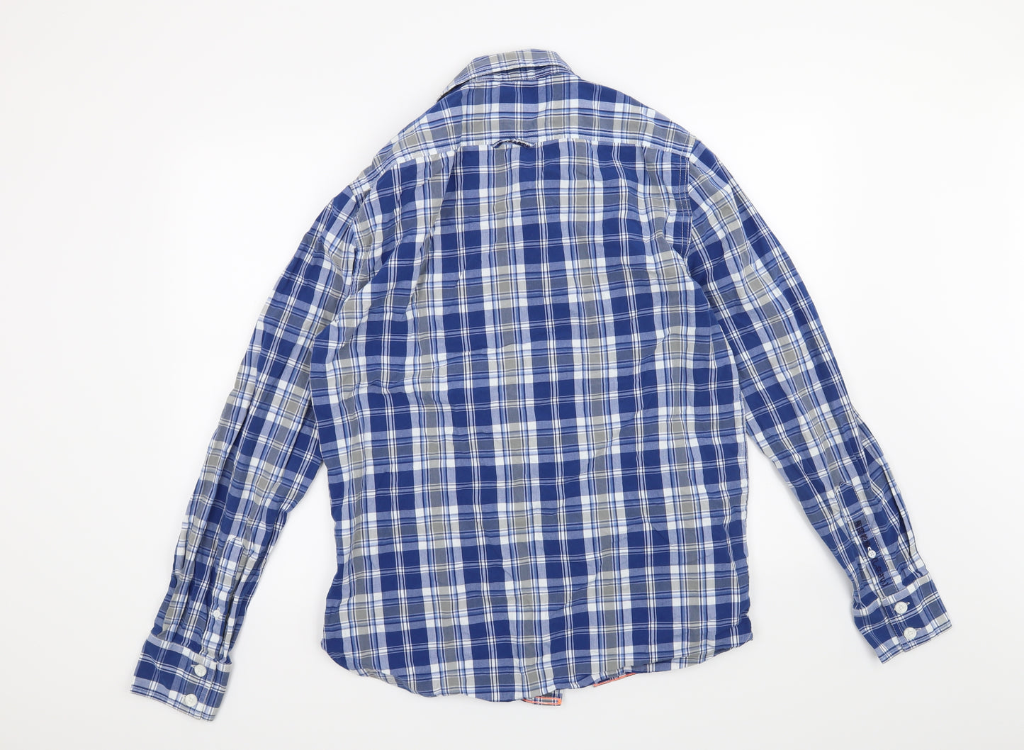 Superdry Mens Blue Check   Button-Up Size XL