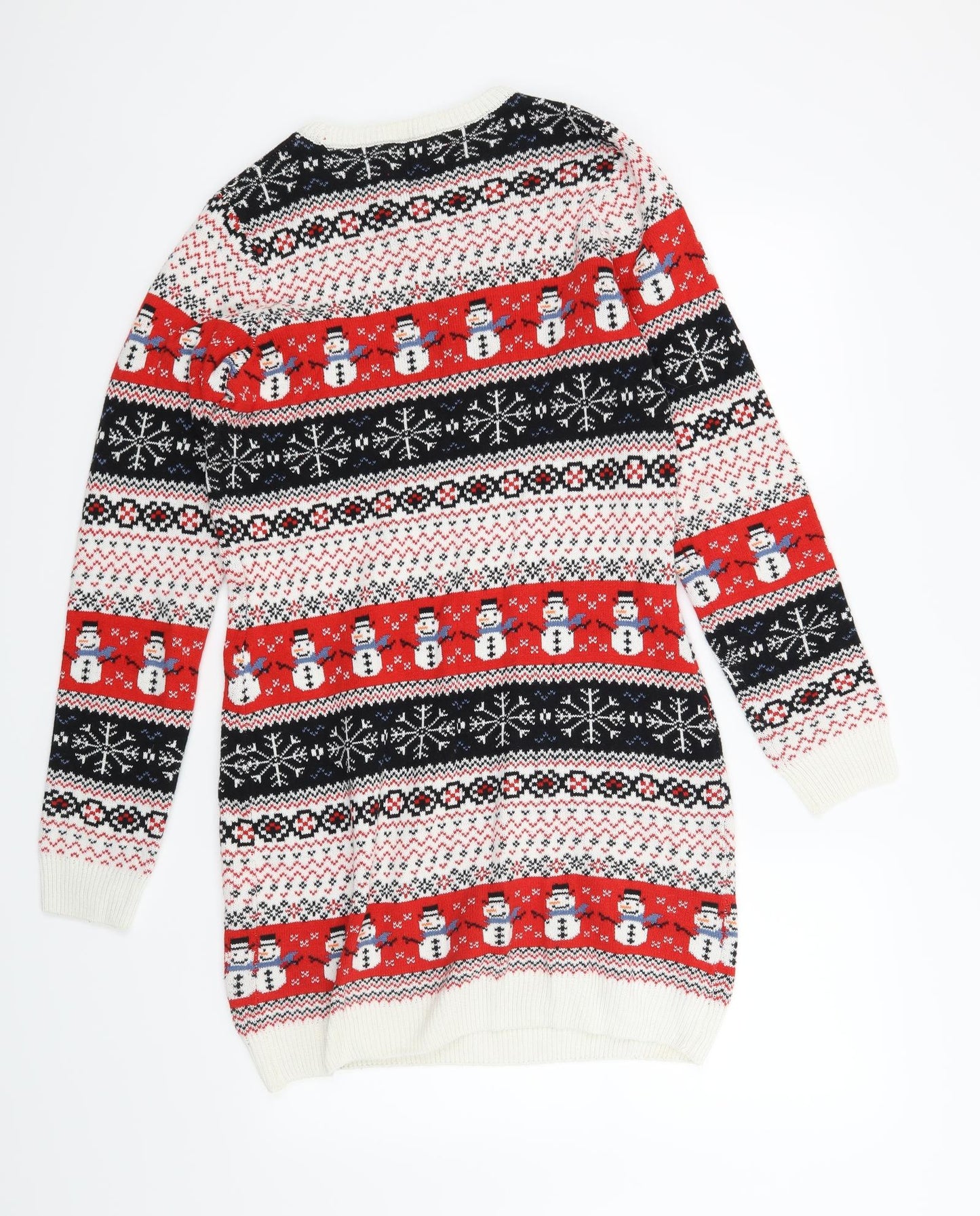 NEXT Womens Red   Jumper Dress  Size 10  - Christmas Snowman